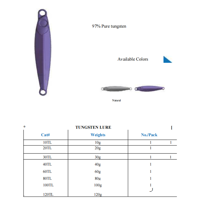 Unpainted Tungsten Tuna Jig Head Metal Sinker Slow Jig Saltwater Fishing Lure 