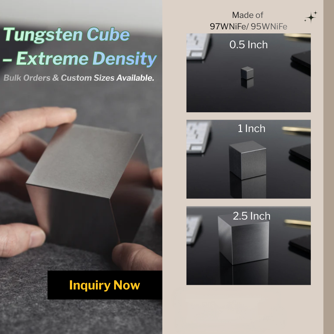 Factory Custom Pure Tungsten Block Tungsten Cube 